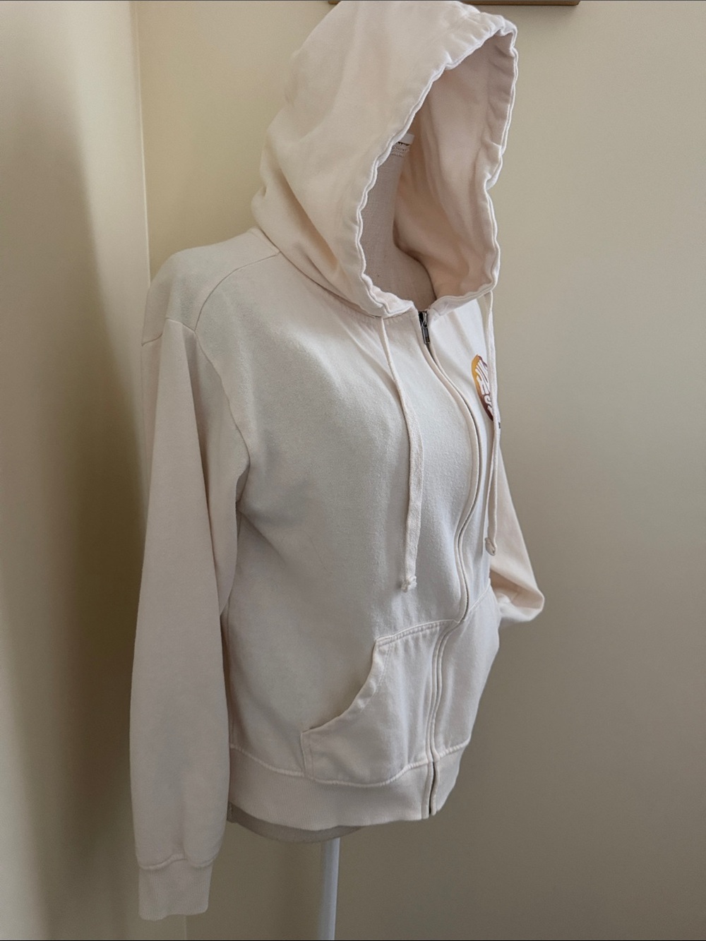 Hurley Cream Zip-Up Hoodie bwith Surf Patch - Picture 5 of 13